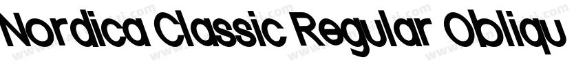 Nordica Classic Regular Oblique字体转换